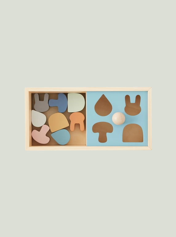 Drewniane puzzle w pudełku Nature OYOY Mini
